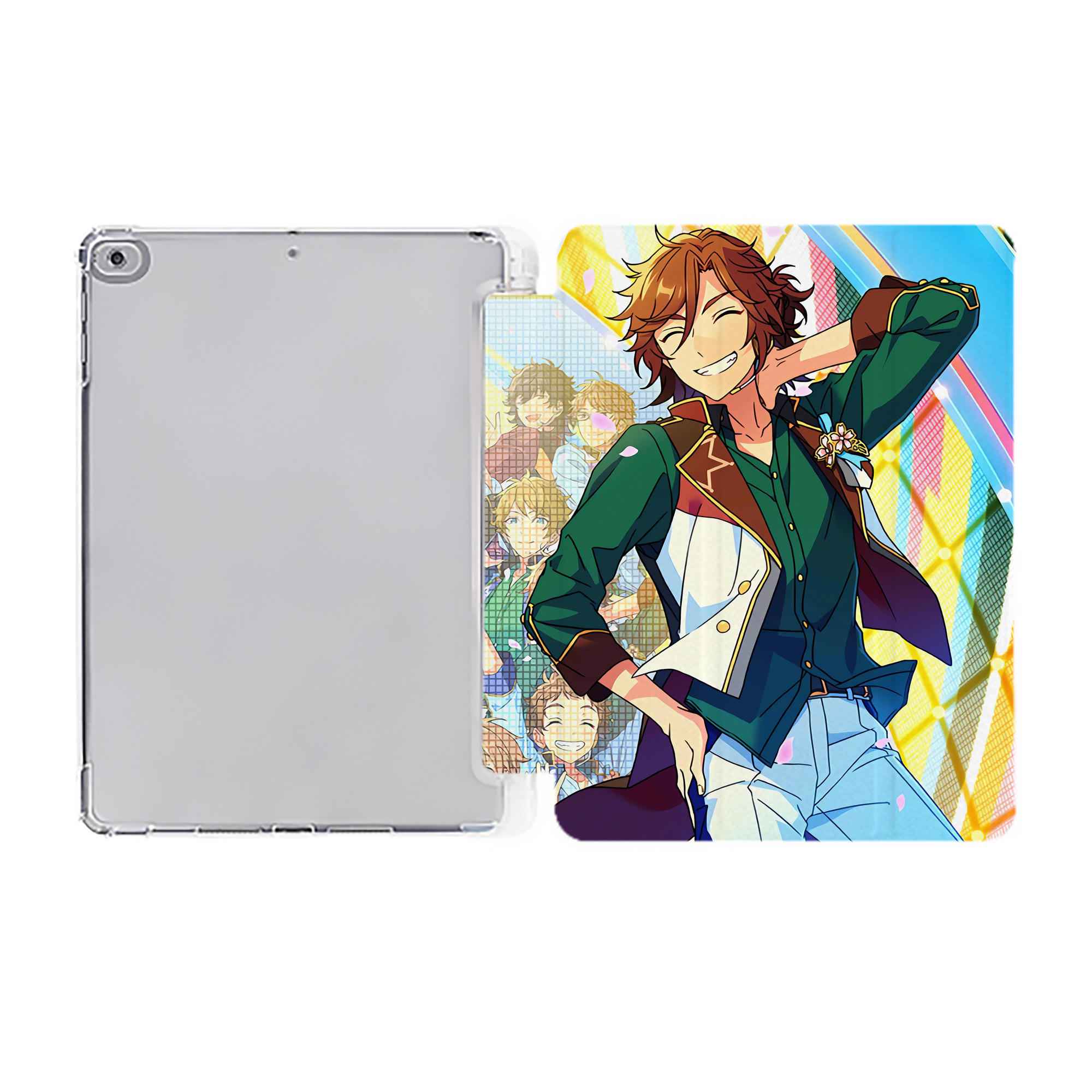 （画像用） あんさんぶるスターズ! Ensemble Stars IPad ケース ペン収納付き 三つ折りスタンド PUレザー×シリコン 対応機種9.5/10.5/10.9インチ
